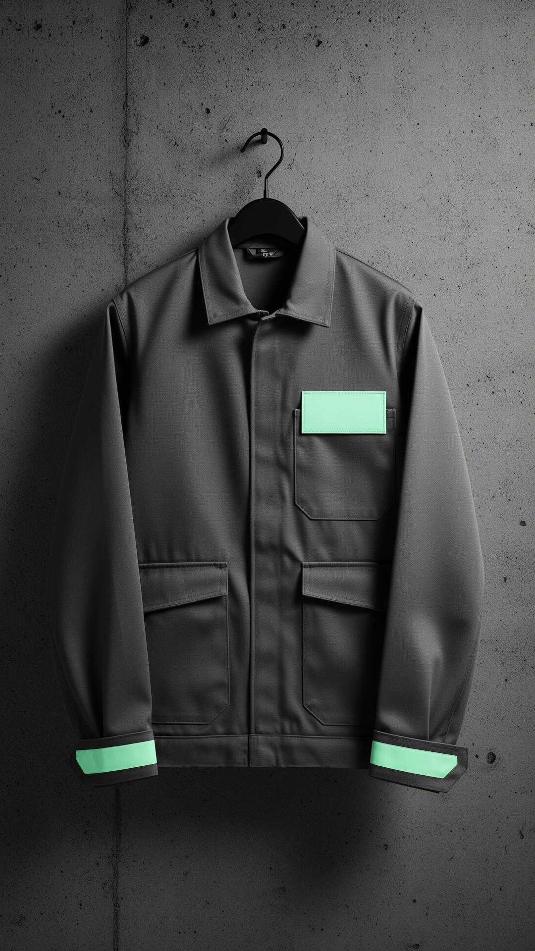 ESD-Jacke mit Farbakzenten an Manschette und Brusttasche